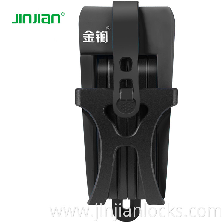 Jinjian Anti Theft Foldable Structure Wearable Compact Bicycle folding Lock with key set